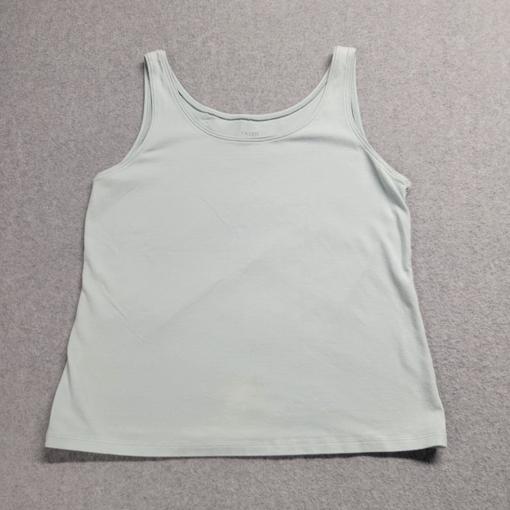 Eileen Fisher Women's Pale Green Sleeveless Tank Top Size PS Petite Small Cotton